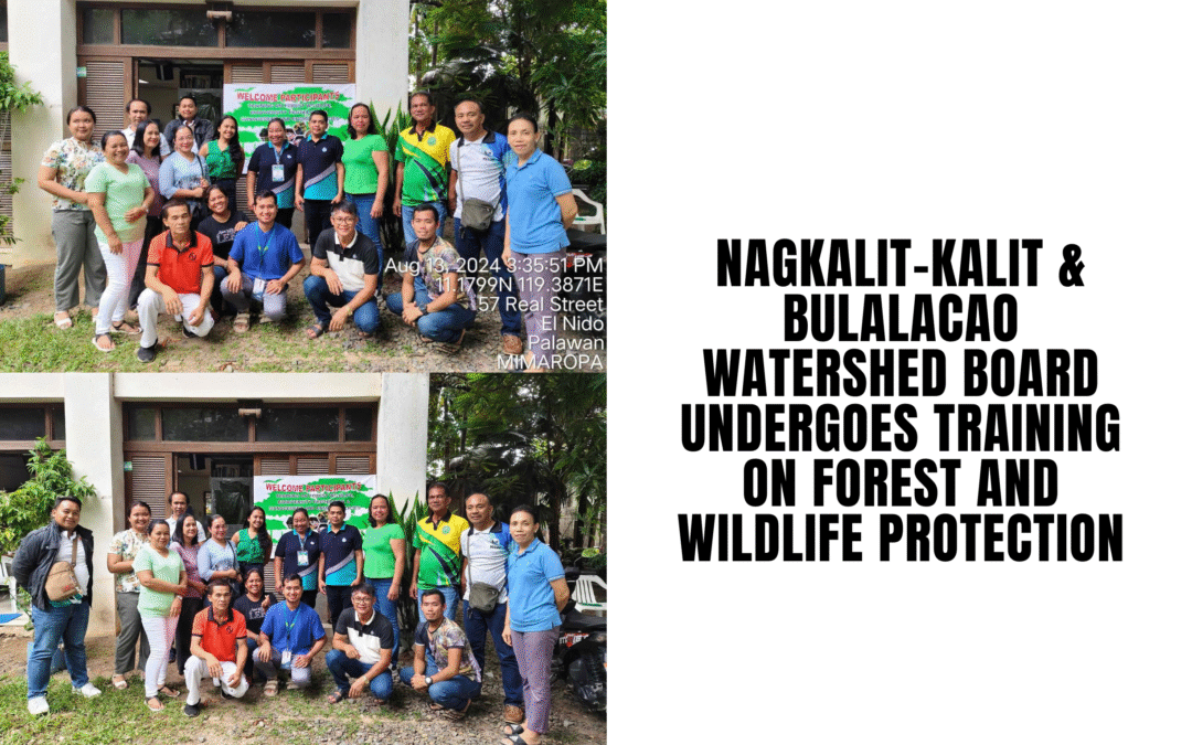 Nagkalit-Kalit and Bulalacao Watershed Board Undergoes Training on Forest and Wildlife Protection